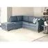 Castro Right Hand Corner Sofa with Oak Legs - Blue