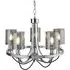 Catalina 5-Light Ceiling Light - Chrome, Smoked Glass