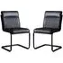 Catila Dining Chairs Pair - Grey, Faux Leather