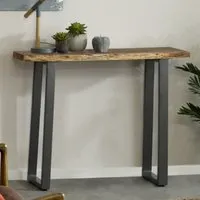 Catila Live Edge Console Table - Oak, Solid Acacia Wood alternate view