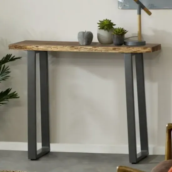 Catila Live Edge Console Table - Oak, Solid Acacia Wood product
