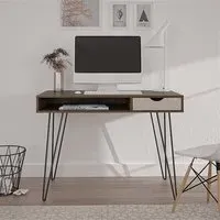 Catoosa Laptop Desk with Drawer - Brown Oak