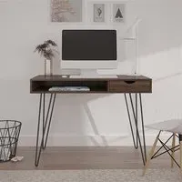Catoosa Laptop Desk with Drawer - Walnut