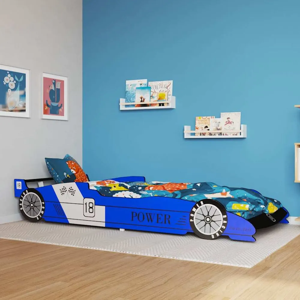 Catoosa Race Car Bed Frame - Blue, Wood