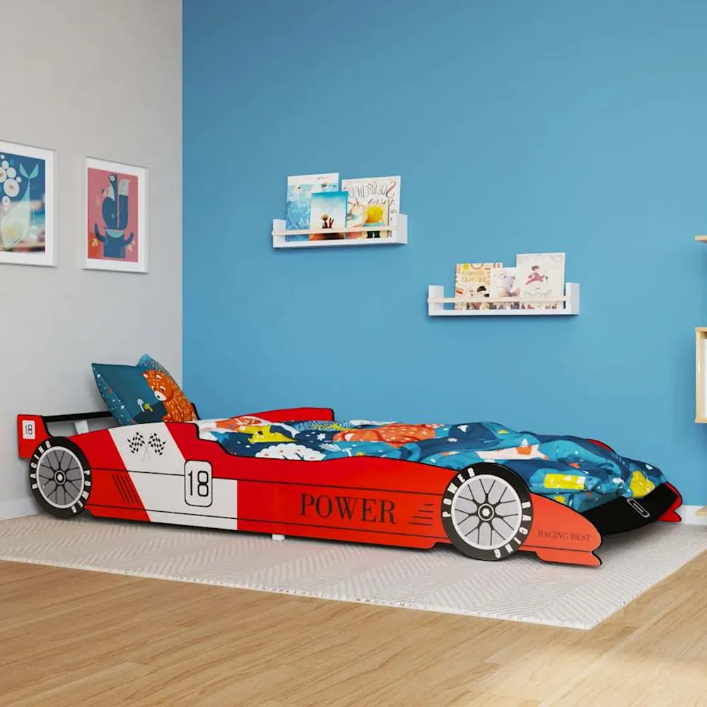 Catoosa Race Car Bed Frame - Red, Wood