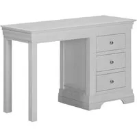 Cavara 3-Drawer Dressing Table - Pebble Grey, Wood alternate view