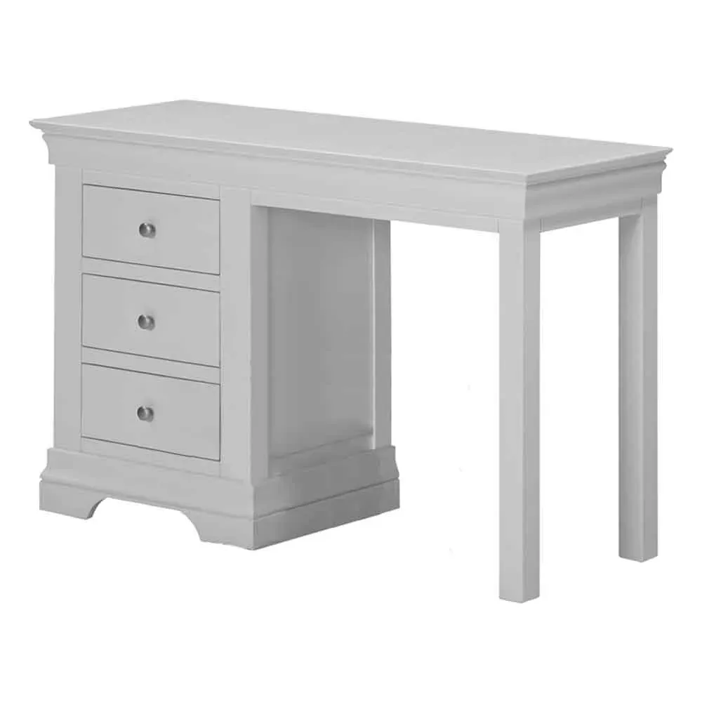 Cavara 3-Drawer Dressing Table - Pebble Grey, Wood product