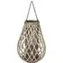 Cave Large Wicker Bulbous Lantern - Brown