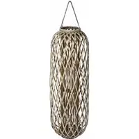Cave Large Wicker Standing Lantern - Brown