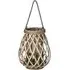 Cave Small Wicker Bulbous Lantern - Brown