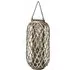 Cave Small Wicker Standing Lantern - Brown