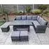 Caxias Corner Garden Dining Set with Lift-Up Table - Grey, Rattan