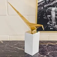 Cayuga Medium Long Tailed Tit Ornament - Gold, Marble