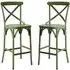 Cayuga Outdoor Bar Chairs Set of 2 - Vintage Green, Aluminium