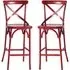 Cayuga Outdoor Bar Chairs Set of 2 - Vintage Red, Aluminium