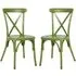 Cayuga Outdoor Side Chairs Set of 2 - Vintage Green, Aluminium