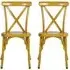 Cayuga Outdoor Side Chairs Set of 2 - Vintage Yellow, Aluminium