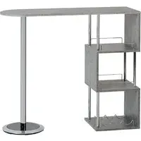 Cayuta Bar Table - Concrete Effect, Chrome