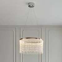 Cedar Ceiling Pendant Light - Polished Chrome, Glass