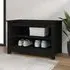 Cedric Shoe Storage Bench - Black, Pine Wood