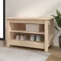 Cedric Shoe Storage Bench - Natural, Pine Wood