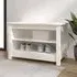 Cedric Shoe Storage Bench - White, Pine Wood