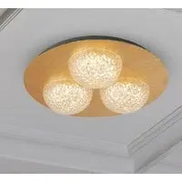 Celestia 3 LED Ceiling Light - Gold, Acrylic