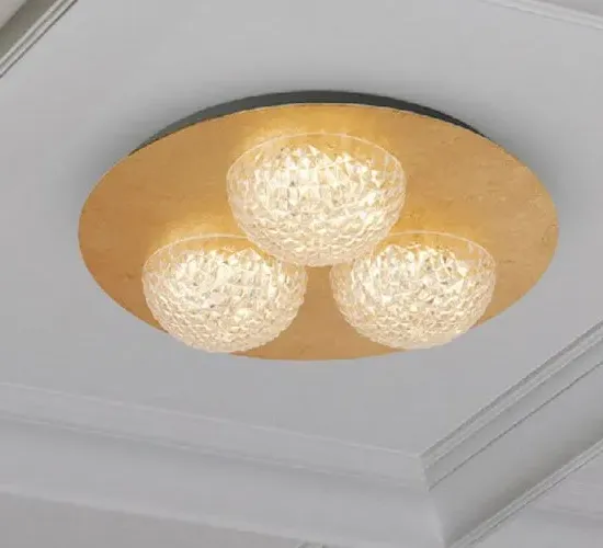 Celestia 3 LED Ceiling Light - Gold, Acrylic