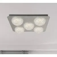 Celestia 5 LED Ceiling Light - Silver, Acrylic