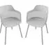Celina Bistro Dining Chairs Pair - Light Grey, Resin