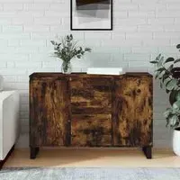 Celina Sideboard with 2 Doors 2 Drawers - Smoked Oak