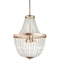 Celine 5 Lights Ceiling Pendant Light - Rose Gold, Glass