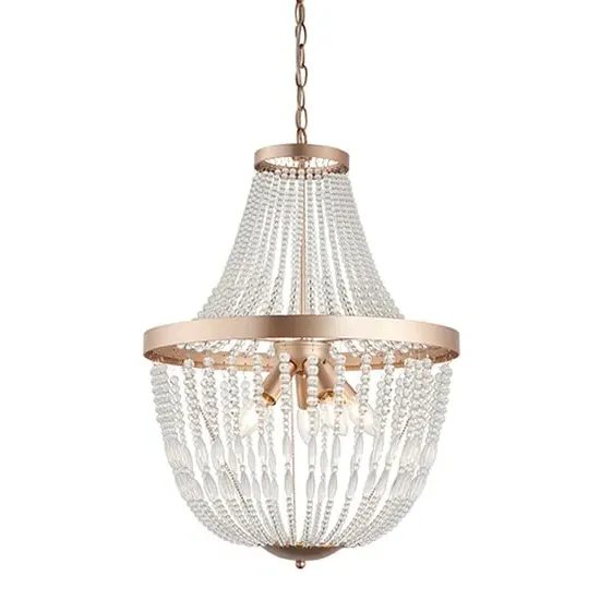Celine 5 Lights Ceiling Pendant Light - Rose Gold, Glass