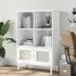 Celle 4-Shelf Bookcase with Doors - White, Pinewood
