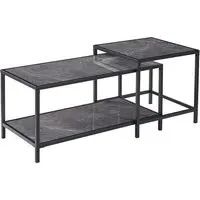 Celle Coffee Table and Side Table Set - Grey Marble Effect