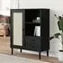 Celle Pinewood Highboard with Storage - Black, Pinewood