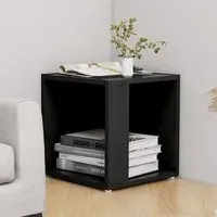 Celous Square Side Table - Black, Engineered Wood