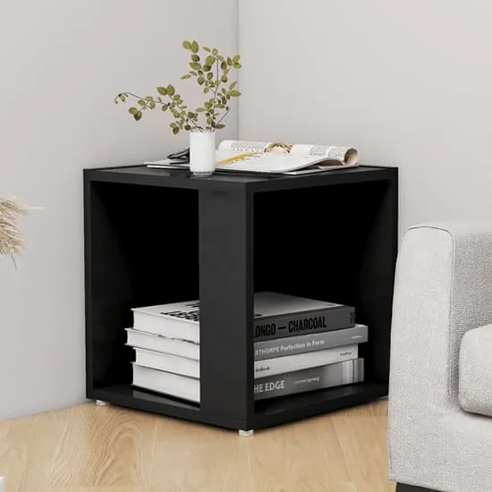 Celous Square Side Table - Black, Engineered Wood image