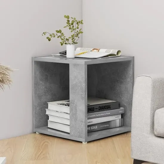 Celous Square Side Table - Concrete Effect, Engineered Wood