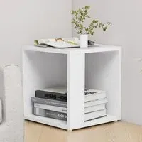 Celous Square Side Table - White, Engineered Wood