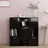 Celsa Bookcase with 5 Doors - Black, Chipboard