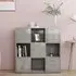 Celsa Bookcase with 5 Doors - Concrete Effect, Chipboard