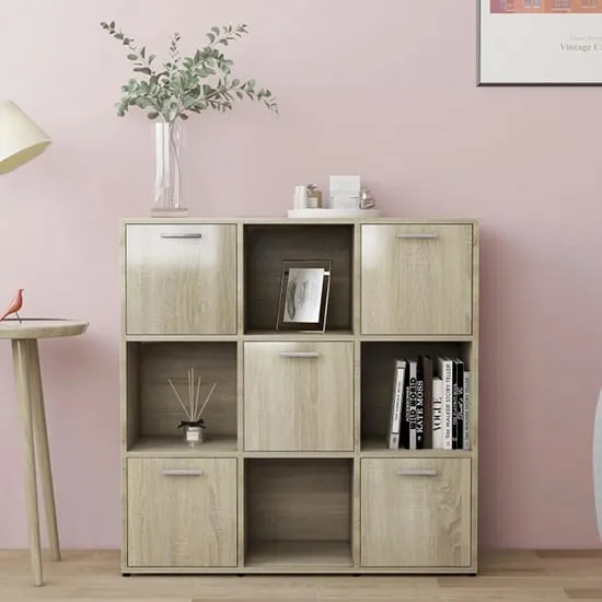 Celsa Bookcase with 5 Doors - Sonoma Oak, Chipboard