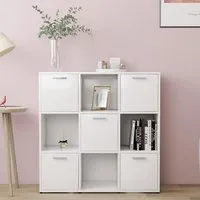 Celsa Bookcase with 5 Doors - White, Chipboard