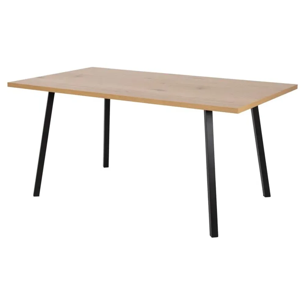 Cenote Rectangular Dining Table - Oak, Black image