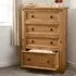 Central 4-Drawer Tall Chest of Drawers - Oak