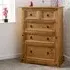 Central 5-Drawer Chest of Drawers - Oak