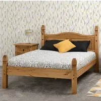 Central Double Size Bed Frame - Oak