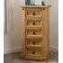 Central Narrow 5-Drawer Chest of Drawers - Oak