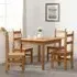 Central Rectangular Dining Table with 4 Oak Chairs